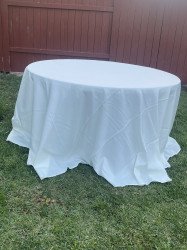 Round White linens (long)