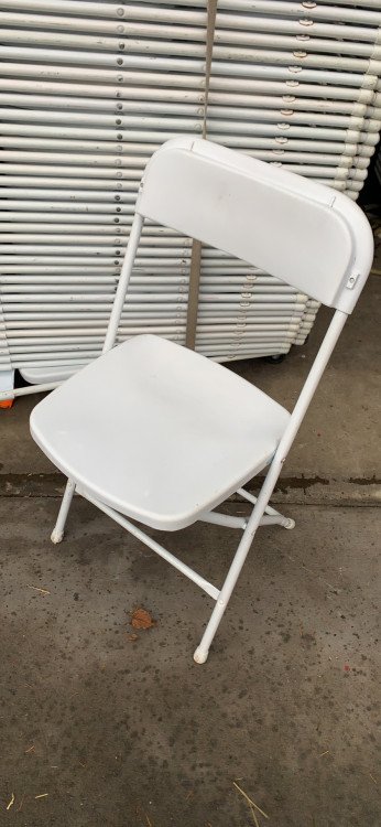 White Plastic Folding Chair